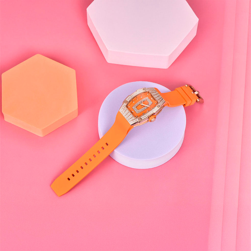 Relógio Feminino Pagani Design Marigold Orange Gold