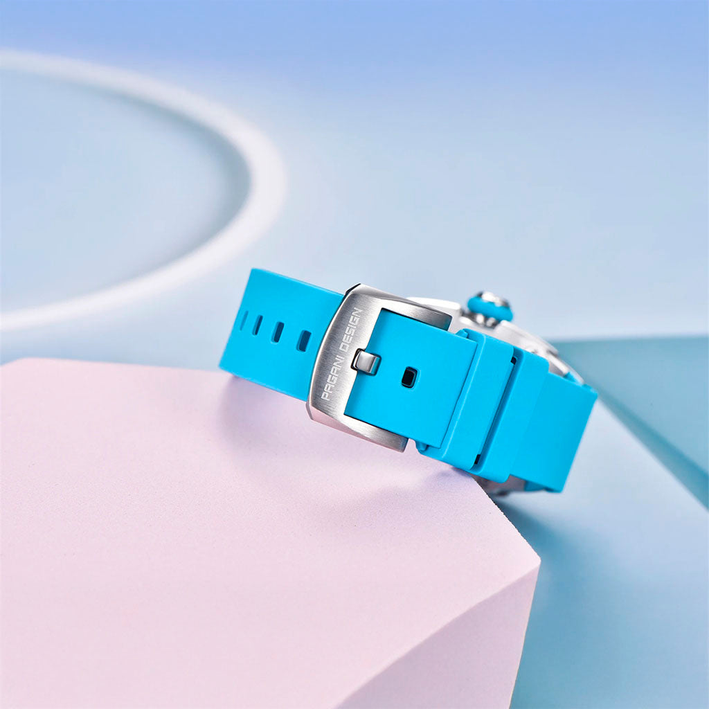 Relógio Feminino Pagani Design Marigold Blue Silver