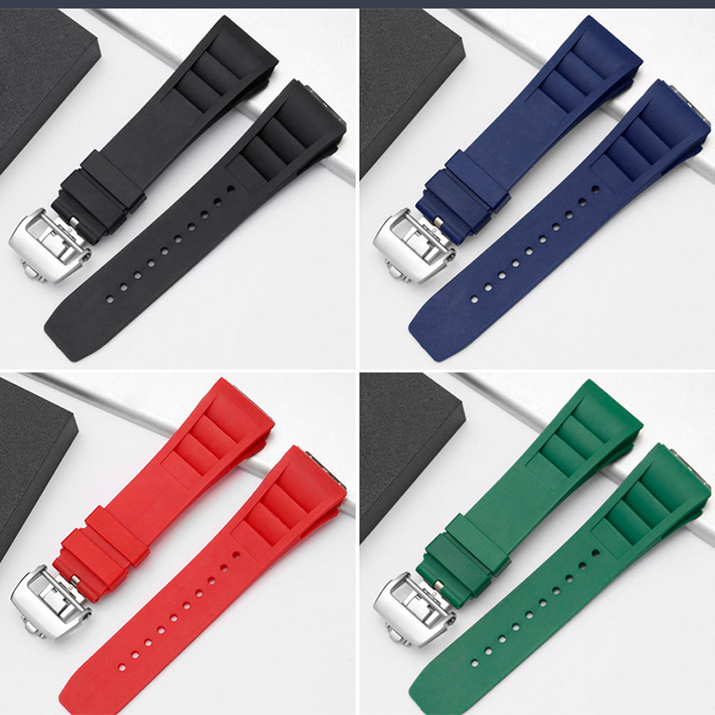 Pulseira Preta Borracha compatível com Pagani Design Birmingham