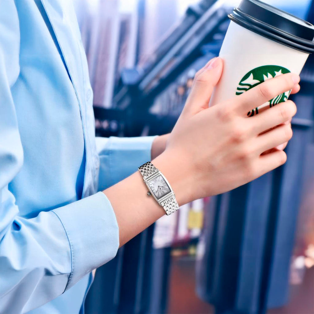 Relógio Feminino Pagani Design Sunflower Silver White