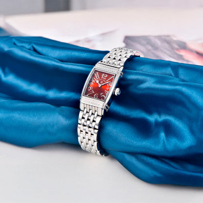 Relógio Feminino Pagani Design Sunflower Silver Red