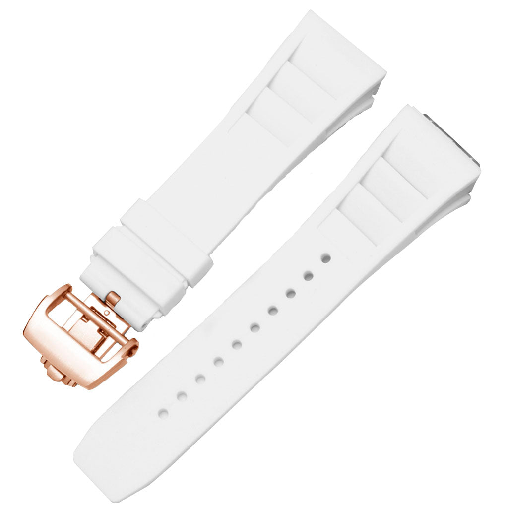 Pulseira Branca Borracha compatível com Pagani Design Birmingham