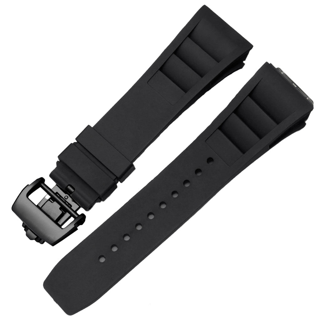Pulseira Preta Borracha compatível com Pagani Design Birmingham